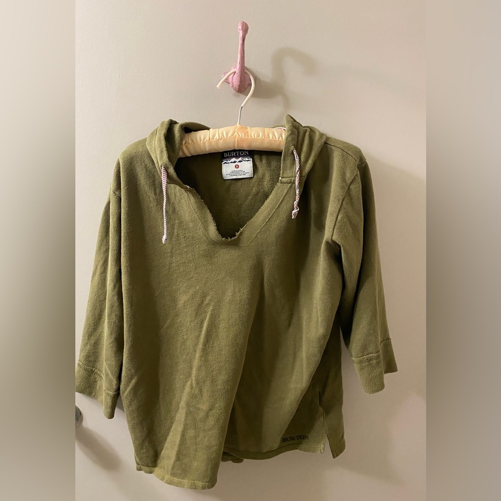Burton Olive Green Hooded Top